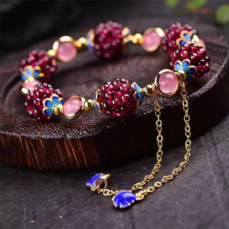 Pulseira de Pedra Granada