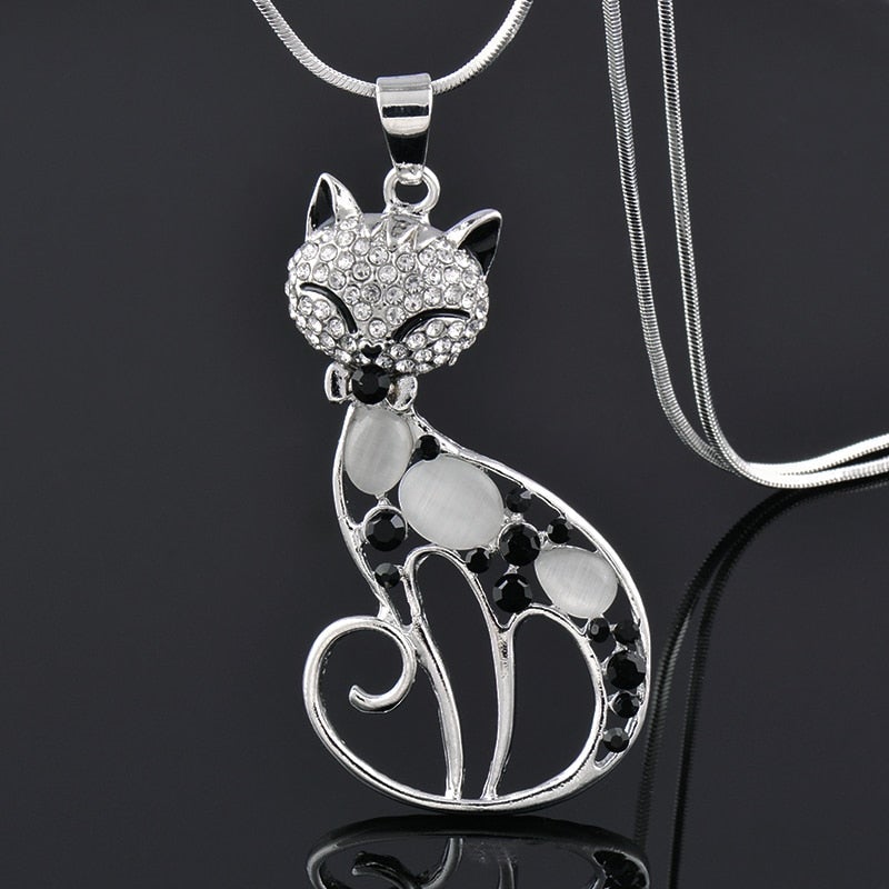 Colar Gatinhos do Amor em Prata com Zircónia