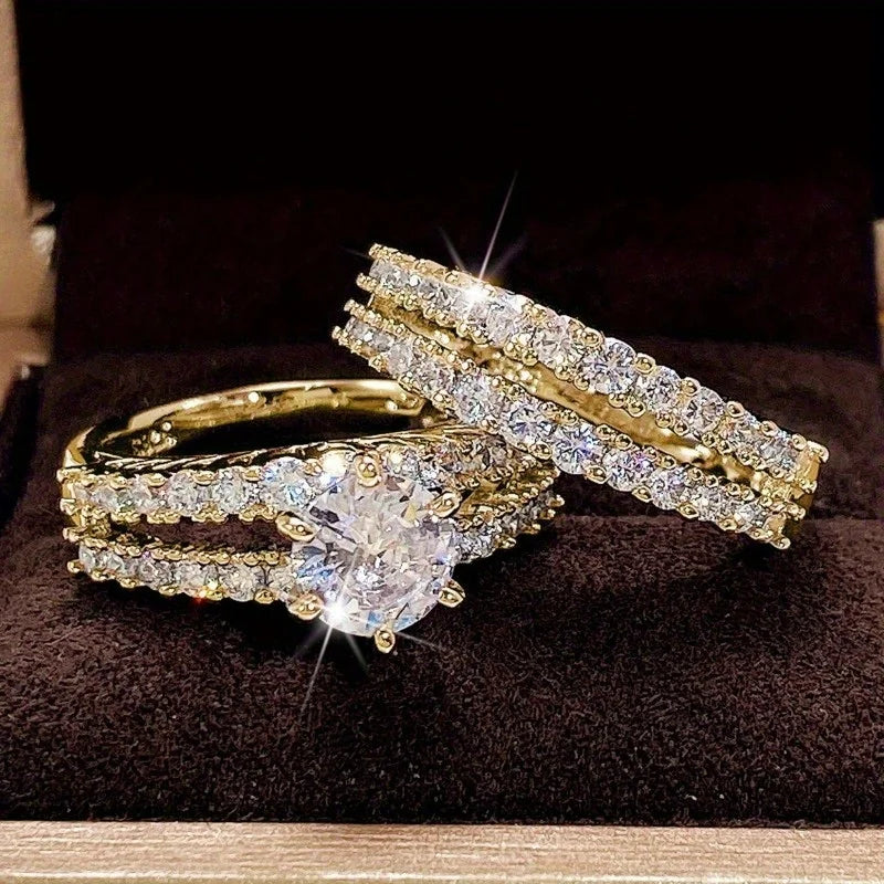 Anel para Festas de Noivado com Zircônia