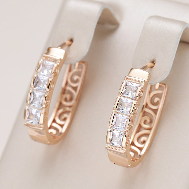 Brincos Elegantes em Hera Incrustados com Cristal