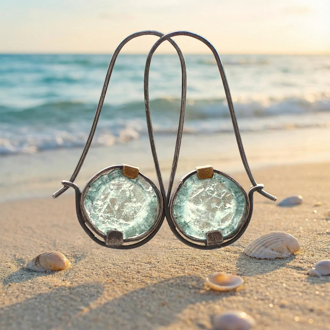 Brincos Vintage Cristal do Oceano