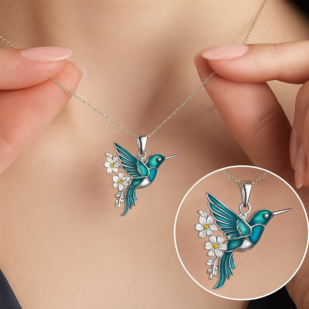 Lindo Colar com Colibri e Brincos de Brinde – Oferta por Tempo Limitado