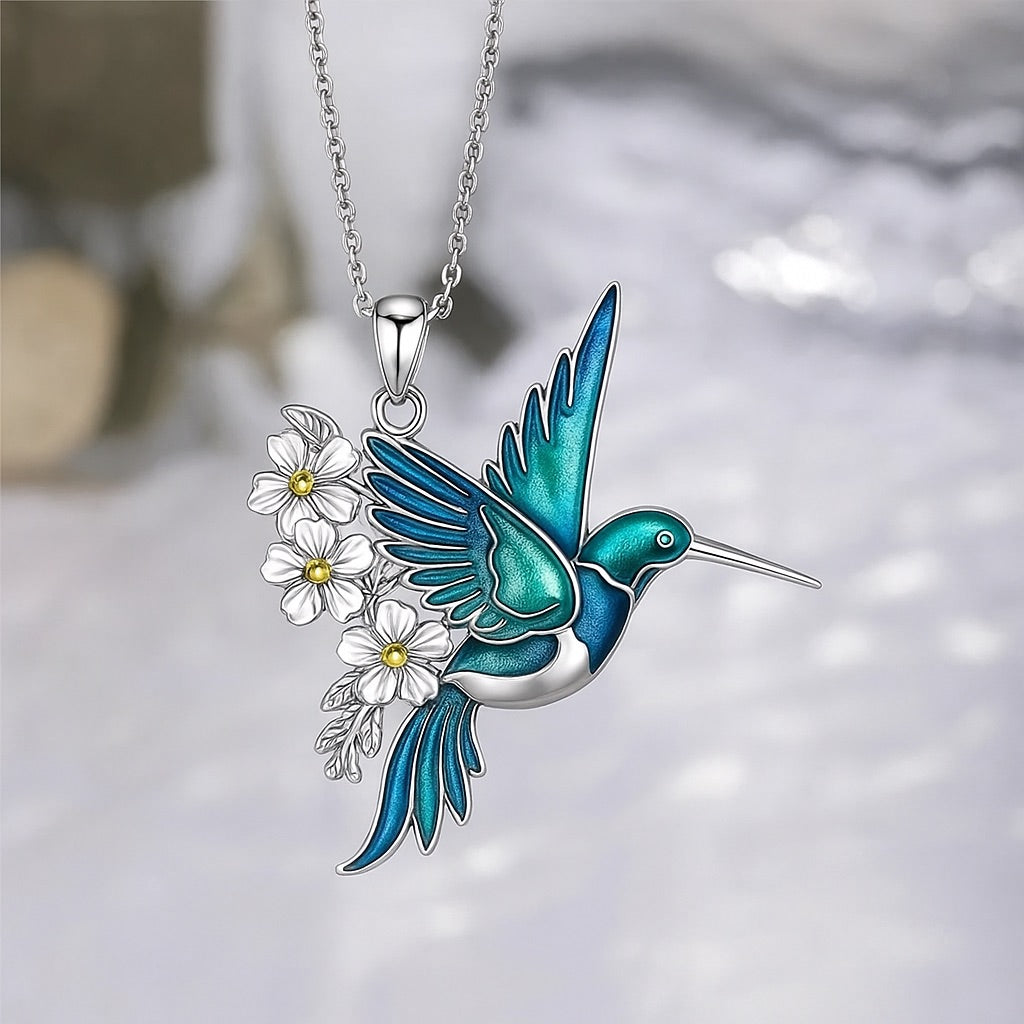Lindo Colar com Colibri e Brincos de Brinde – Oferta por Tempo Limitado