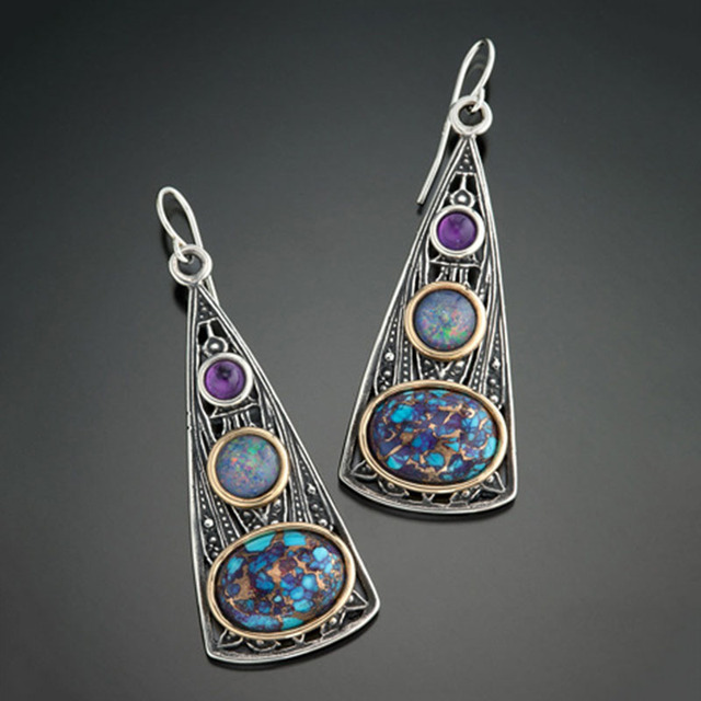 Brincos Cosmic Boho em prata de lei