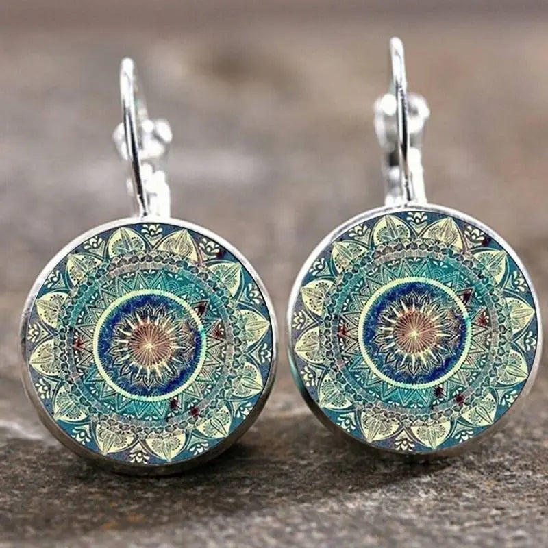Brincos Vintage Mandala Redonda