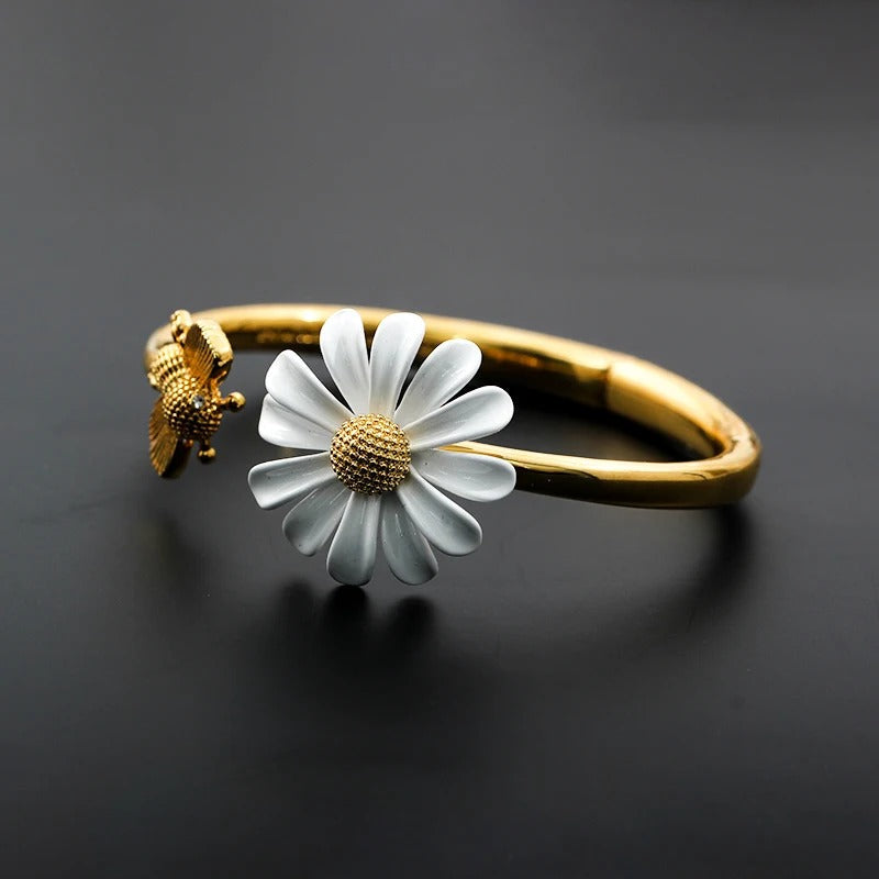 Pulseira Vintage Gold Daisy & Bee