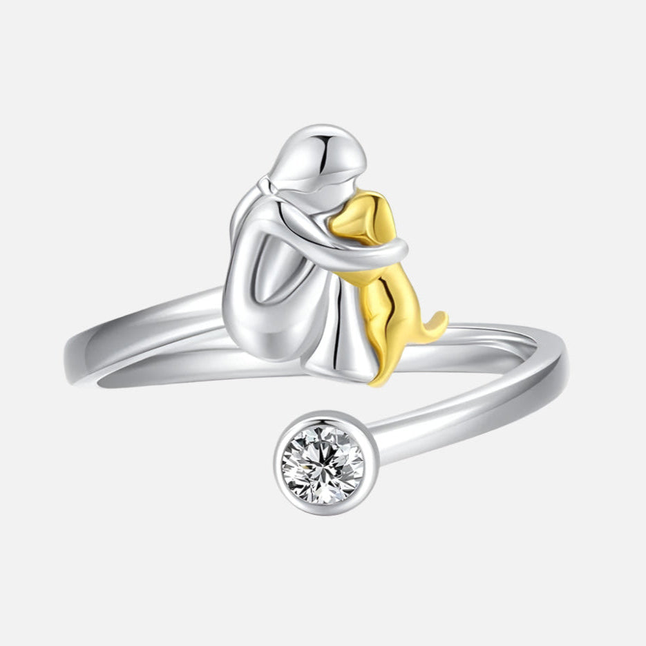 Anel de Prata Esterlina 925 com Zircônia – Ajustável e Feito à Mão